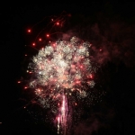 Watching the new years eve fire works from the verandah
